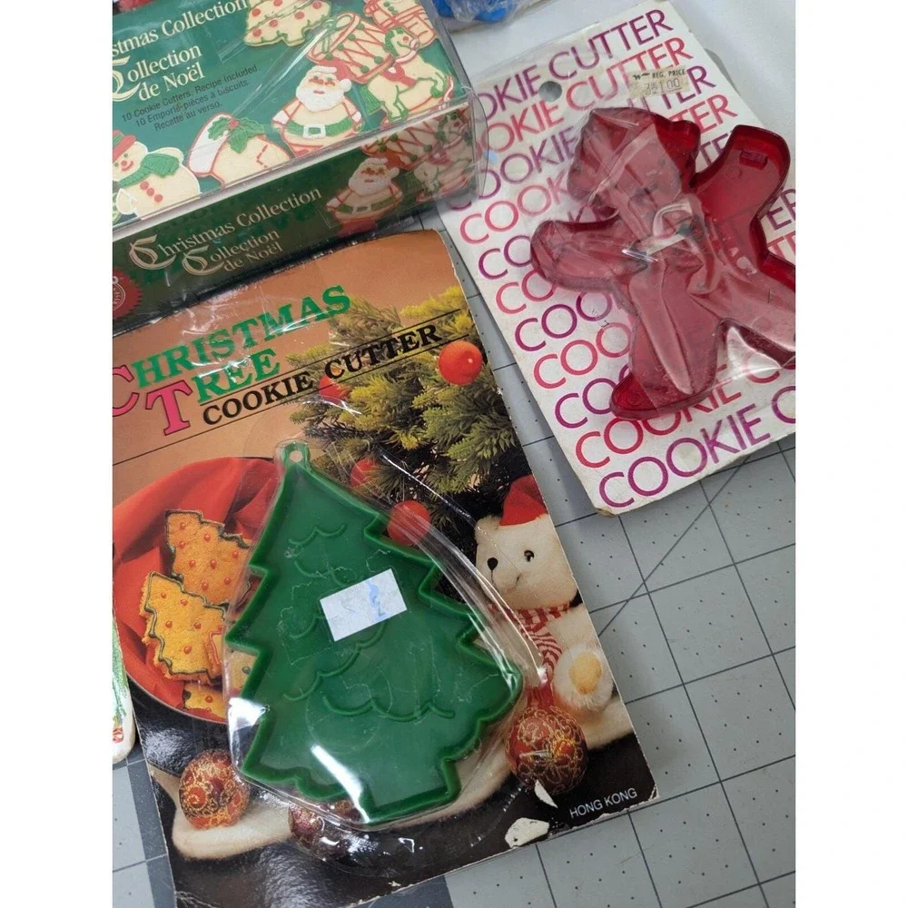 Christmas Cookie Cutters Plastic Metal Lot Love Molds